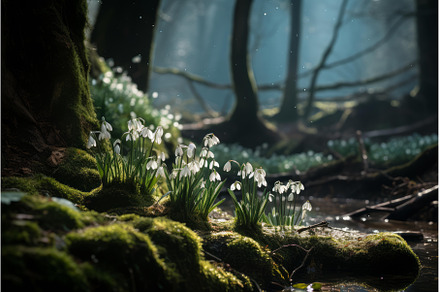 Snowdrops forest violet blossom at, a Nature Photo by Ylivdesign