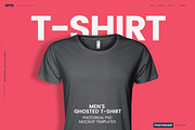 Men's Ghosted T-Shirt Mockups, a Shirt Mockup by PrePress Toolkit (Thumbnail 1 of 7)