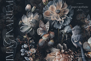 Dark Floral Luxury Wallpaper