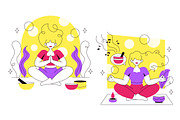 5 Sound Bath Meditation Illustration, a Person Illustration by denayunebgt (Thumbnail 2 of 3)