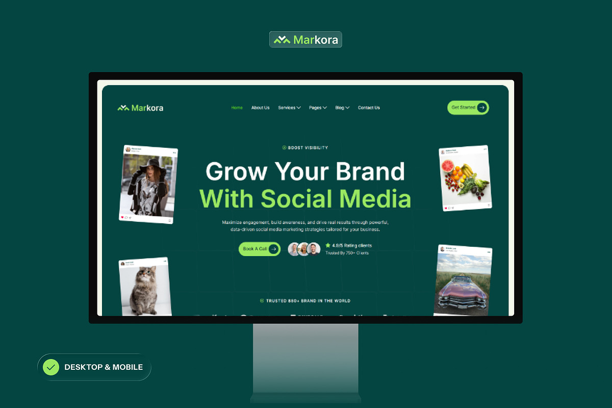 Markora - Social Media Marketing, a WordPress Template by SLAB! Design (Photo 3 of 5)
