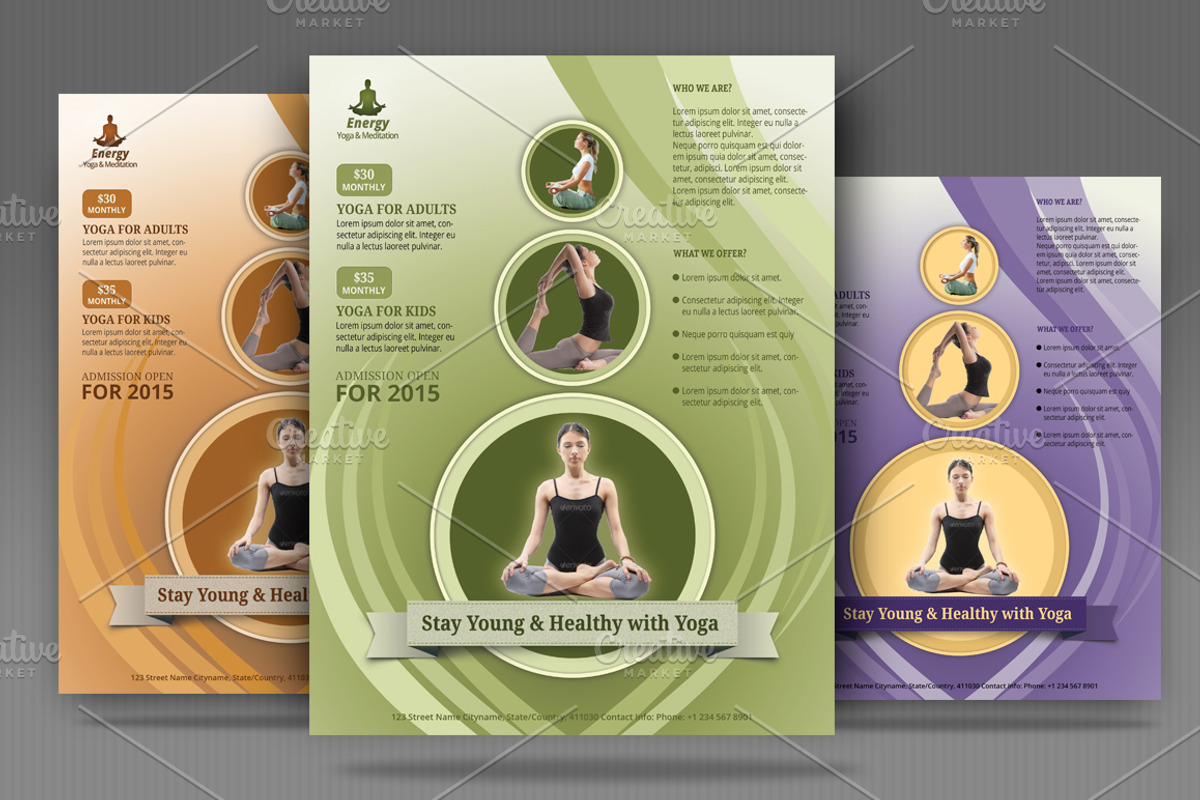 Yoga, Meditation Simple Flyer, a Flyer Template by Aabhaas (Photo 1 of 3)