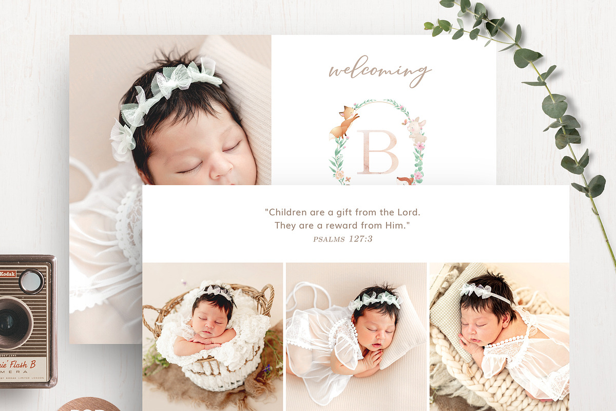 Baby Birth Announcement BA005, an Invitation Template by Bellenity Design (Photo 2 of 3)