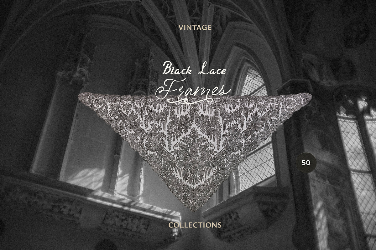 Vintage Black Lace Frames & Doilies, an Object Graphic by Lana Elanor (Photo 11 of 20)