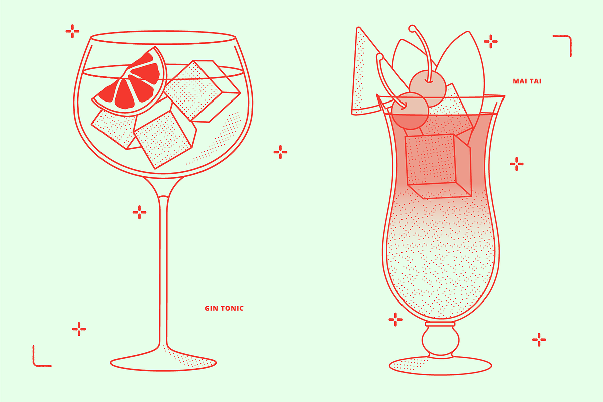 Summer Cocktail Vector Illustrations, a Food Illustration by TheFoodAtlas (Photo 4 of 6)