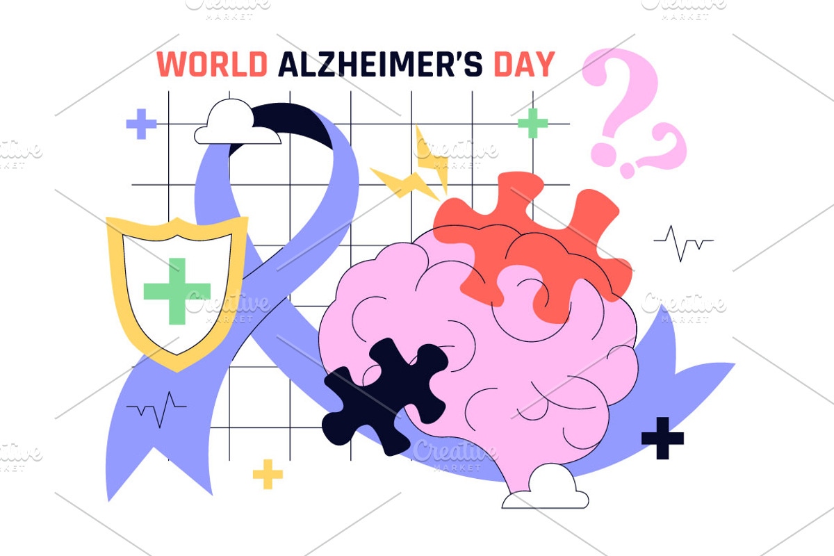 10 World Alzheimer's Day, a Healthcare Illustration by denayunebgt (Photo 4 of 4)