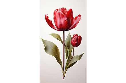 A close up of a red flower with, an Illustration by tilialucida