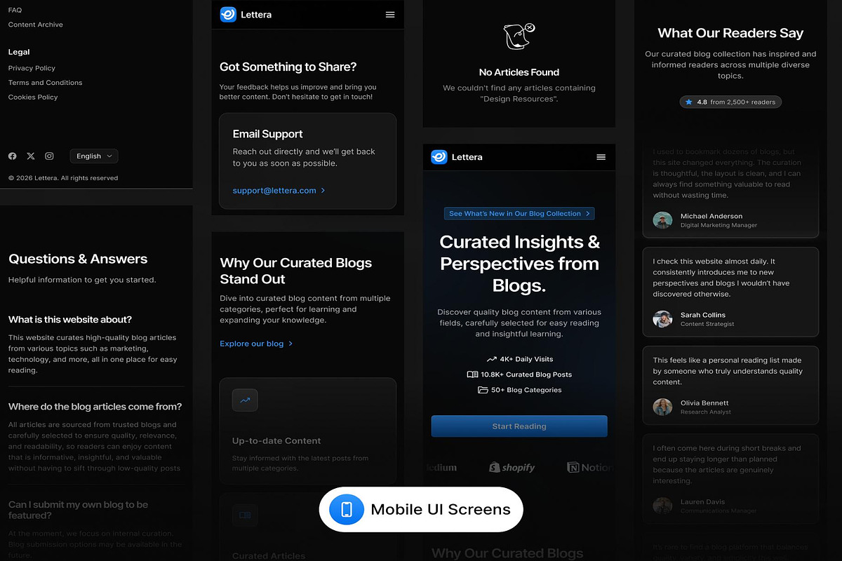 Lettera – Newsletter & Blog UI, an UI Kit Template by Lumina_ui_ux202 (Photo 7 of 7)