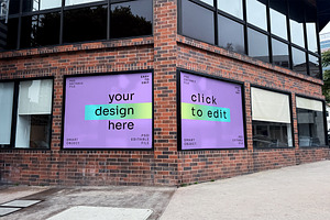 Office Windows Display Mockup