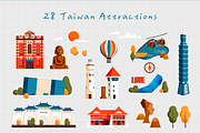 Roaming Taiwan Atrractions Poster, a Wallpaper Graphic by TotallypicRF (Thumbnail 2 of 6)