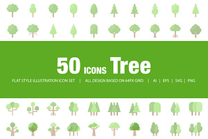 Tree Flat Style Icon, an Icon by sripfoto