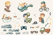 BOY-BOY. Watercolor clipart, a Person Illustration by OlliArtDesign (Thumbnail 2 of 6)