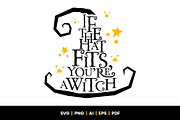 If the hat fits, you're a Witch SVG, an Object Graphic by Little Type Factory (Thumbnail 2 of 7)