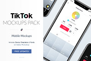 TikTok Mobile Mockups Pack, a Social Media Template by Poego Social (Thumbnail 1 of 6)
