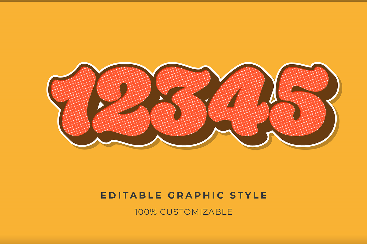 Retro Script Halftone 3D Text Effect preview 2