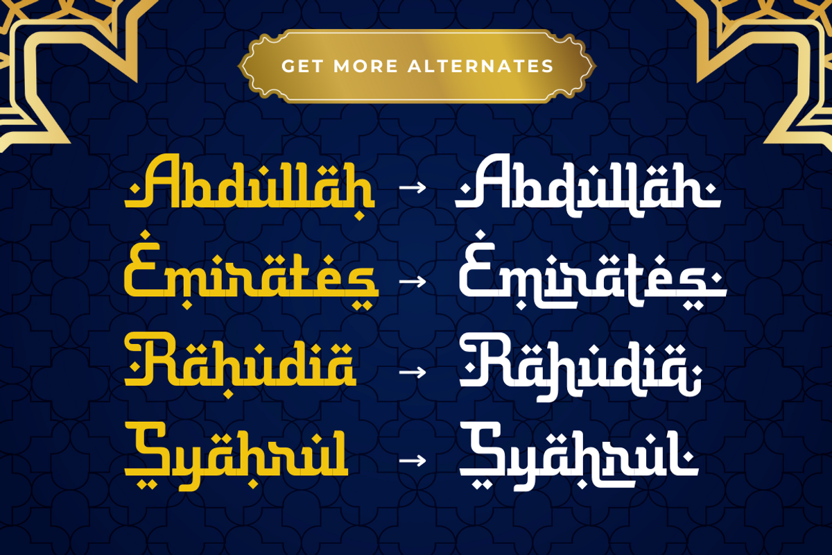 Thariqah – Arabic Font Style, a Script Font by Sronstudio (Photo 9 of 12)