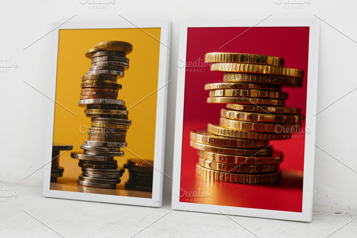 Balancing coins. 38 images, a Business Photo by Handmadefont (Photo 10 of 10)