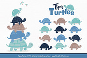 Oceana Turtle Stack Clipart, an Illustration by Amanda Ilkov (Thumbnail 1 of 4)