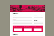 Meeting Minutes Template Layout, a Stationery Template by MightyDesign (Thumbnail 4 of 8)