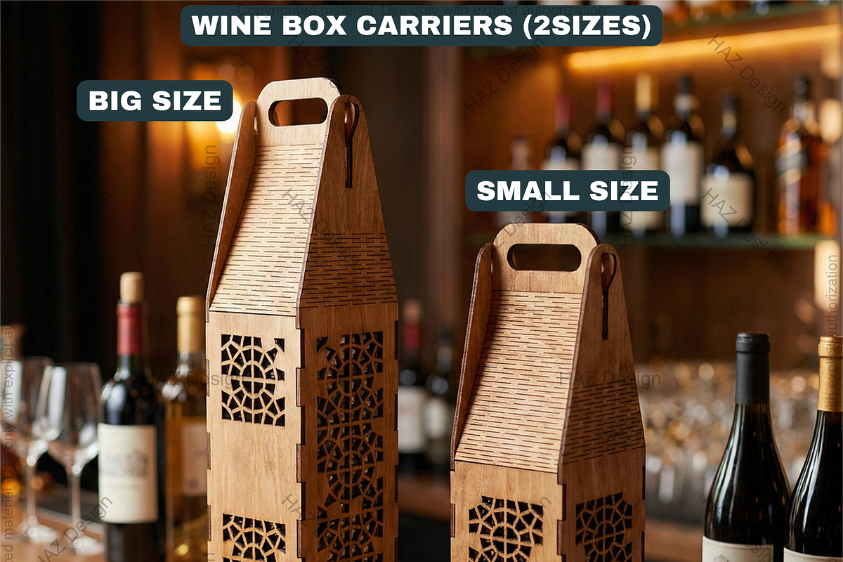 Wooden Wine Box Laser Cut Templates, a Graphic by AtacanDigital (Photo 6 of 8)