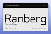Ranberg Rounded Drawn, a Sans Serif Font by Craft Supply Co. (Thumbnail 1 of 8)