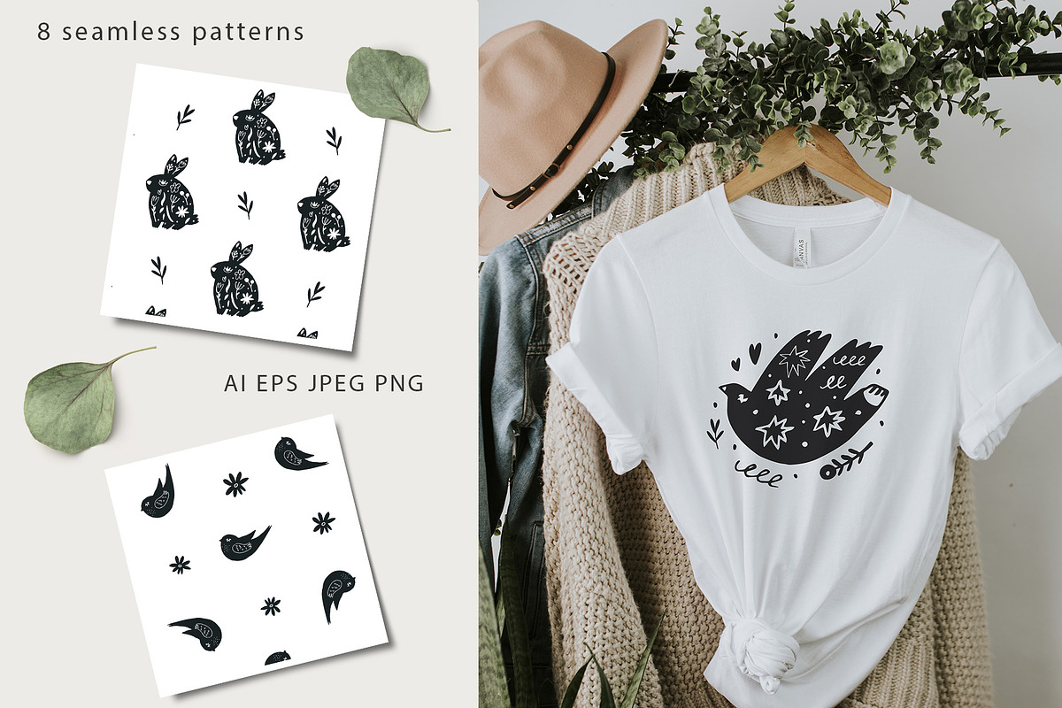 Folk Animal Illustrations, a Graphic by danceyourlife (Photo 11 of 12)