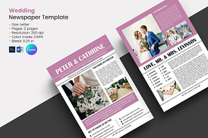 Wedding Newspaper Template V1357, a Flyer Template by Template Shop