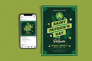 St Patrick's Day Parade, a Flyer Template by Me55enjah Design