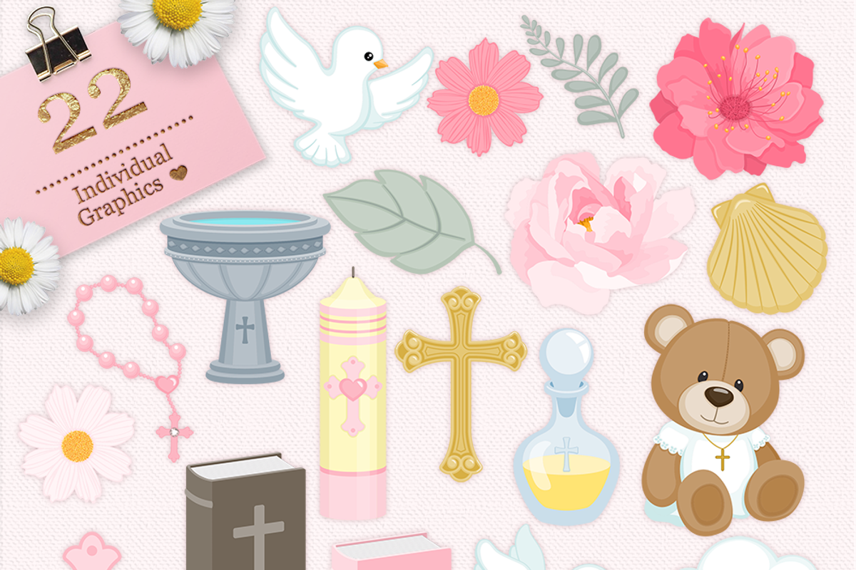 Baptism Design Kit, an Illustration by PixelPaperPrints (Photo 4 of 9)