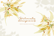 Minimalistic watercolor leaves, an Illustration by Pamyatka Shop (Thumbnail 2 of 7)