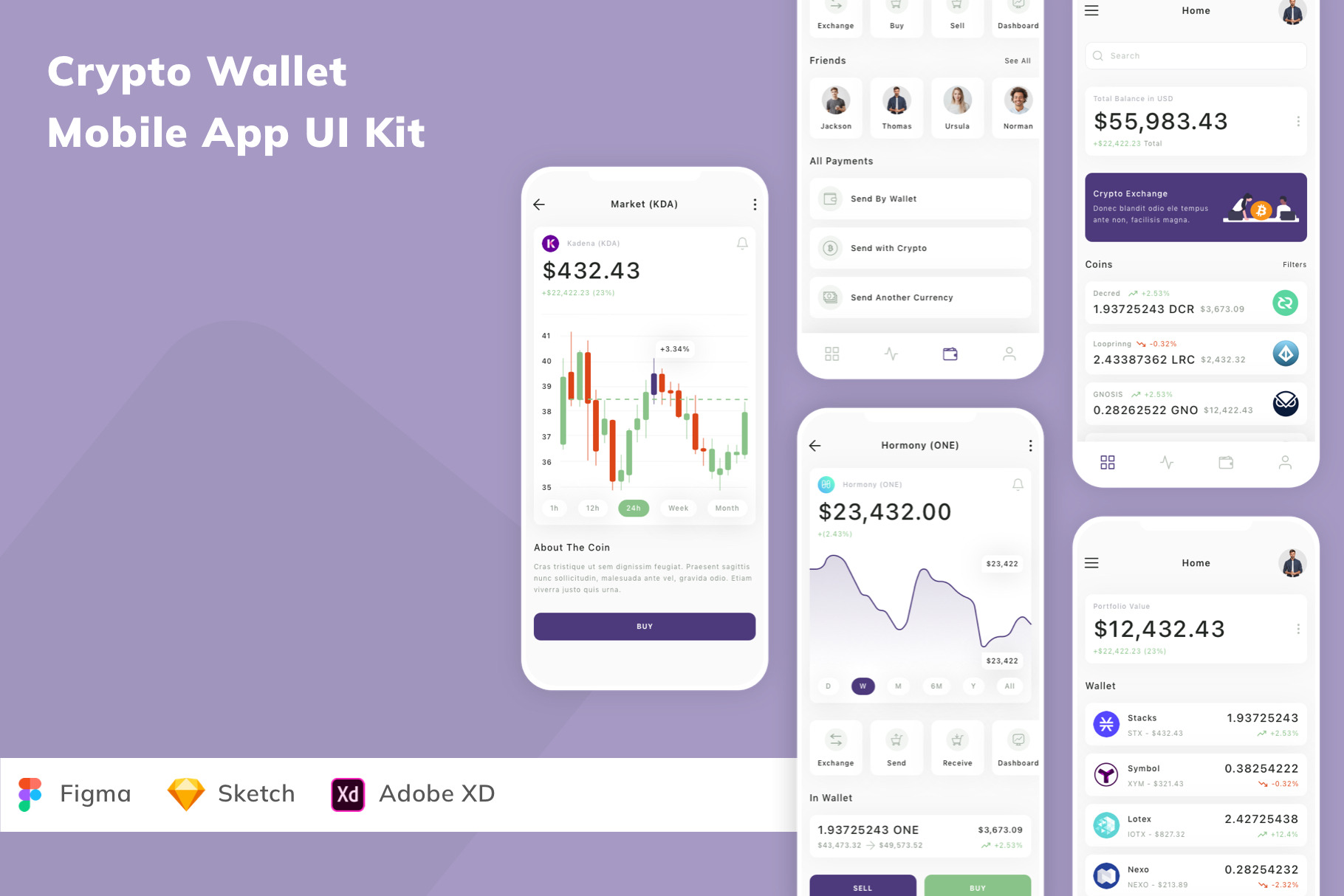 Crypto Wallet Mobile App UI Kit, an UI Kit Template by Betush