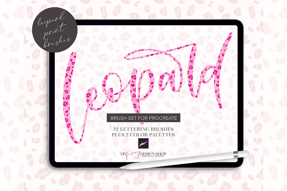 Procreate Leopard Texture Brushes, a Brush Add-On by My Fancy Design Shop (Photo 1 of 10)