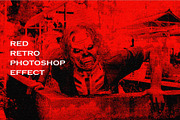 Red Retro photo effect, Photoshop, an Action Add-On by Chipshpow Graphics (Thumbnail 1 of 3)