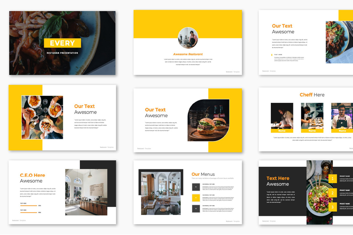 Every Restoran Google Slide preview 2