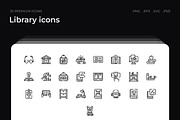 Library icons, an Outline Icon by Wencory (Thumbnail 3 of 3)