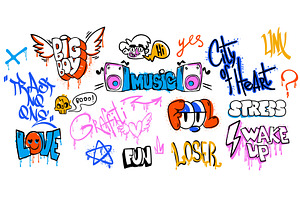 Street art doodles with rap music, an Illustration by art PVP - market