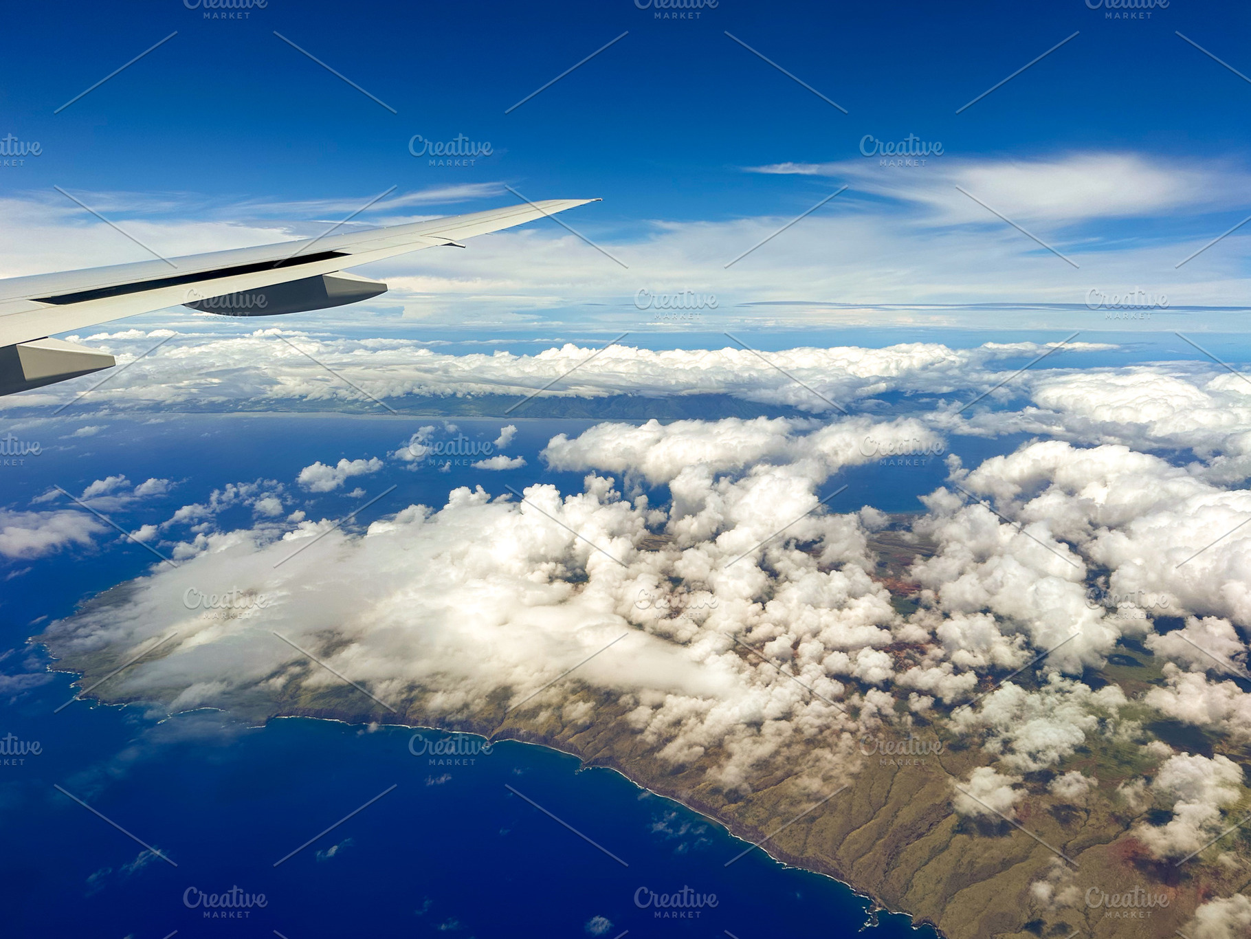 Flying Over Lanai Hawaii, a Transportation Photo by THP Creative