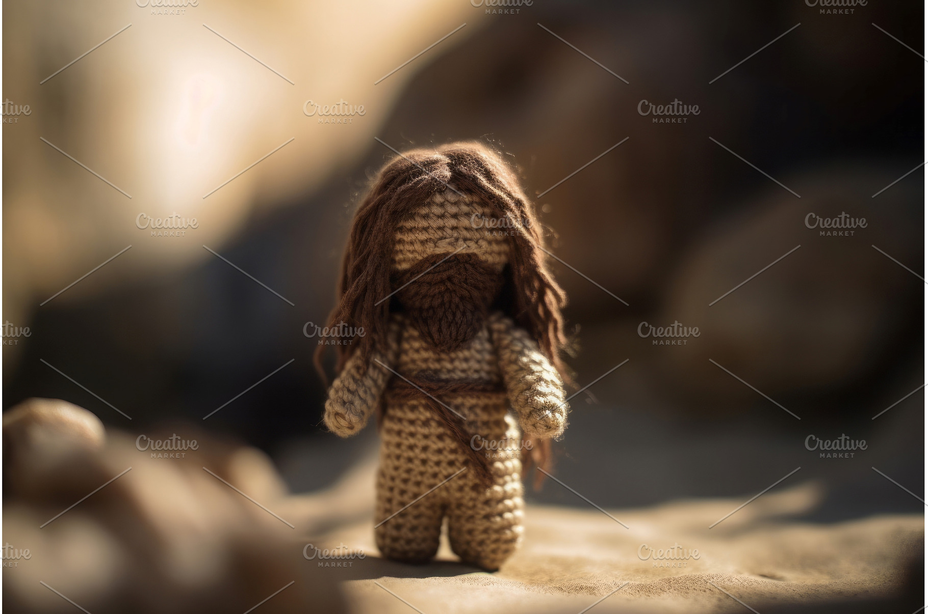 Handmade amigurumi doll. Generate ai, a Nature Photo by Ylivdesign