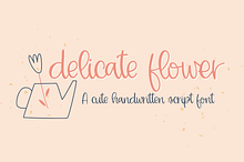 Delicate Flower, Cute Script Font