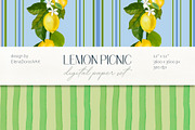 Lemon Citrus Digital Paper Pack, a Pattern Graphic by Elena Dorosh (Thumbnail 3 of 7)