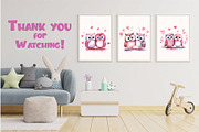 Cute Owls for Valentines Day., an Animal Illustration by KENO Mascots (Thumbnail 10 of 10)