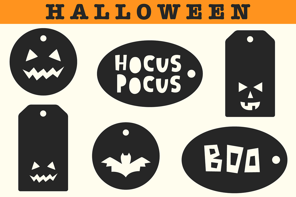 Halloween Lettering, Tags, Pumpkins, an Object Graphic by Katrinelly (Photo 5 of 14)