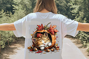 Watercolor Autumn Cat Clipart, a Transportation Illustration by Digital Artistic99 (Thumbnail 5 of 7)