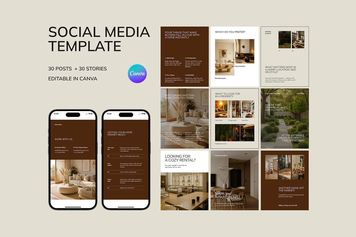 60 Canva Social Media Bundle, a Social Media Template by AnaGrids (Photo 1 of 11)