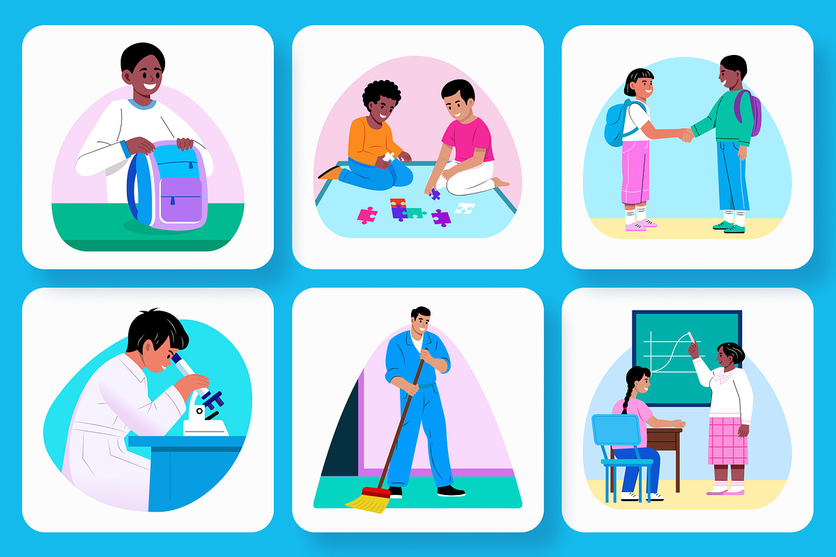 Animated Back To School Illustration, an Education Illustration by Brickclay (Photo 4 of 5)