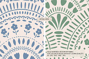 Folk Scallop Floral Vector Patterns, a Pattern Graphic by Irina Ostapenko (Thumbnail 5 of 5)