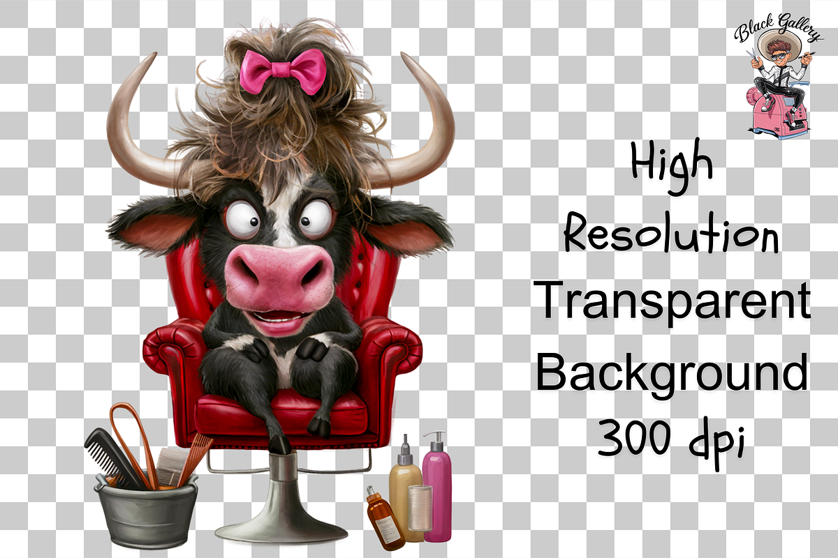 Cow Hair Beauty Salon PNG Bundle, a Graphic by Clipart Bloom (Photo 16 of 18)