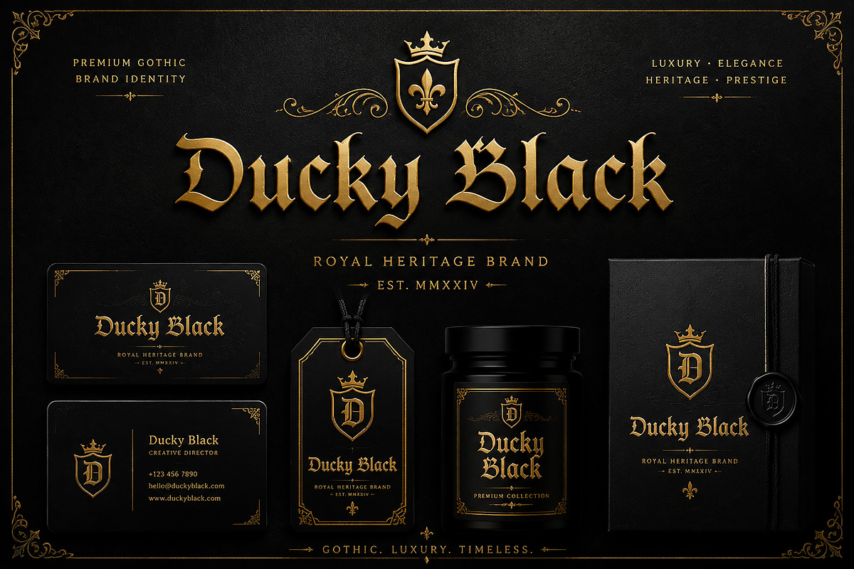 Ducky Black, a Blackletter Font by Wow Magic (Photo 3 of 5)