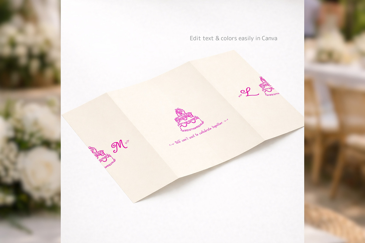 Gatefold Wedding Invite bd002, an Invitation Template by TyphoonStudio (Photo 7 of 9)