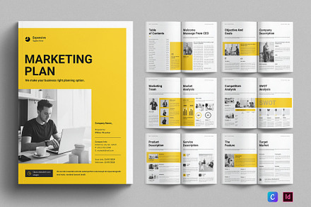 Marketing Plan Template, a Brochure Template by E-Type
